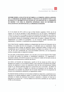 Informe de Evaluación de los Edificios en la Comunidad de Madrid y