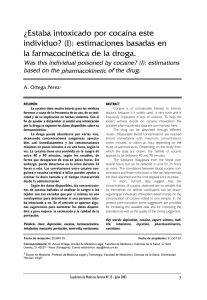 ¿Estaba intoxicado por cocaína este individuo? (I): estimaciones