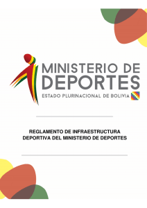 reglamento de infraestructura deportiva del ministerio de deportes