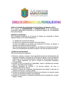 - ¿Qué es el Consejo de Coordinación Local Provincial de Maynas