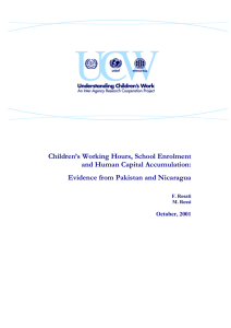 Children`s Working Hours, School Enrolment and Human Capital