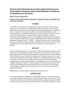 Dinámica del Poblamiento de las Comunidades Garífunas de la