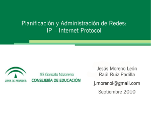Internet Protocol - IES Gonzalo Nazareno