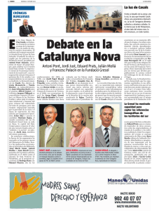 2011 Noviembre LA VANGUARDIA. Debate en la Catalunya Nova