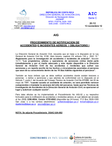 Serie C PROCEDIMIENTO DE NOTIFICACION DE ACCIDENTES E