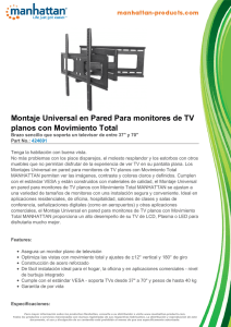 Montaje Universal en Pared Para monitores de TV planos con