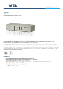 Conmutador KVM VGA/Audio USB de 4 puertos El concentrador