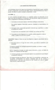 LOS SIGNOS DE PUNTUAGION Los principales fines de los signos