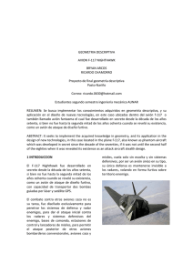 GEOMETRIA DESCRIPTIVA AVION F-117