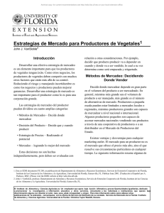 Estrategias de Mercado para Productores de Vegetales1