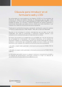 Cláusula formulario web y LSSI