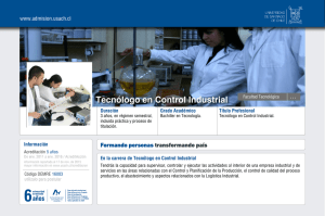 Tecnólogo en Control Industrial - Admisión Universidad de Santiago