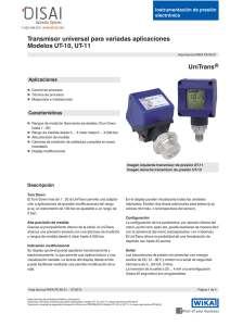 Transmisor universal para variadas aplicaciones Modelos UT