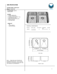 sink specifications