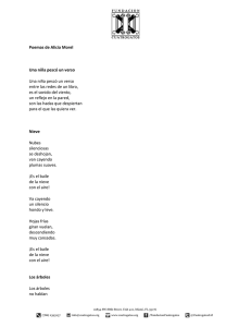 Poemas de Alicia Morel Una niña pescó un verso Una niña pescó