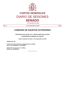Diario de Sesiones de Comisión de Asuntos Exteriores