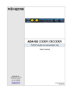 ADA102 coder/decoder