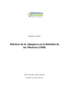 Mártires de la Alpujarra en la Rebelión de los Moriscos (1568)