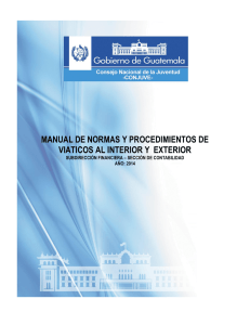 manual de normas y procedimientos de viaticos al interior y exterior