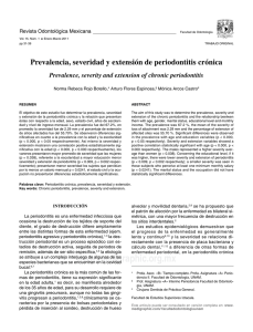 Prevalencia, severidad y extensión de periodontitis crónica