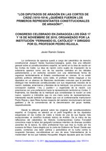 “Los diputados de Aragón en las cortes de Cádiz (1810