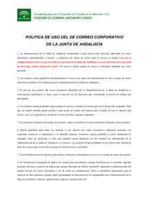 Politica del Correo Corporativo de la Junta de Andalucia