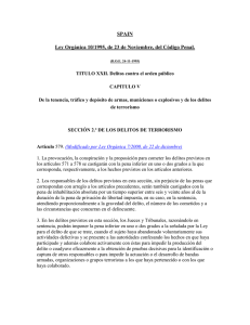 SPAIN Ley Orgánica 10/1995, de 23 de Noviembre, del Código Penal.
