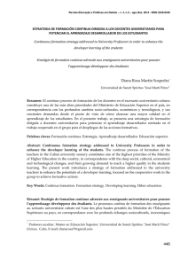 TÍTULO: Estrategia de formación continua dirigida a los docentes