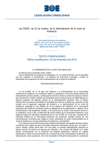 Ley 9/2007, de 22 de octubre, de la Administración de la