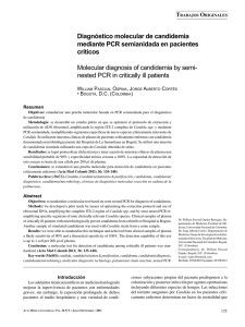 Diagnóstico molecular de candidemia mediante PCR semianidada