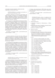 NOTIFICACIONES de los expedientes sancionadores en materia de