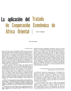 La aplicación del Trata do de Cooperación Económica de Africa
