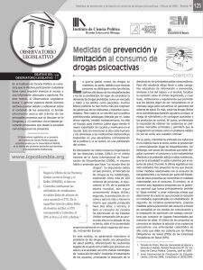 Medidas de prevención y limitación al consumo de drogas