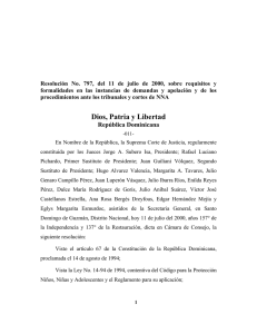Resolución No. 797-2000 - Observatorio Judicial Dominicano
