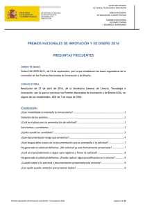 PREMIOS NACIONALES DE INNOVACIÓN Y DE DISEÑO 2016