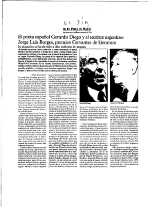 El poeta español Gerardo Diego y el escritor argentino Jorge Luis
