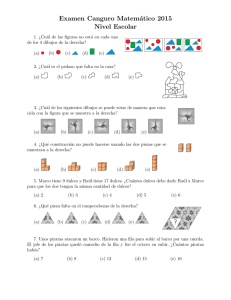 Examen Canguro Matemático 2015 Nivel Escolar