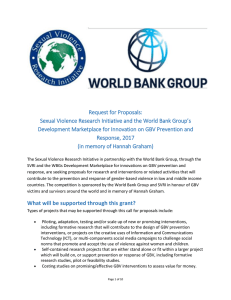 Request for Proposals: Sexual Violence Research Initiative and the