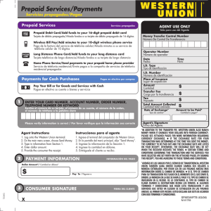 Prepaid Services/Payments $