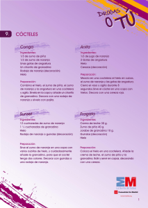 Coctels sin alcohol - Comunidad de Madrid