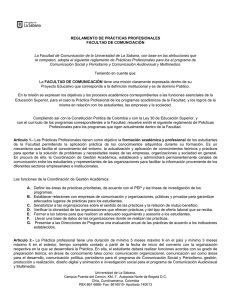 REGLAMENTO DE PRÁCTICAS PROFESIONALES FACULTAD DE