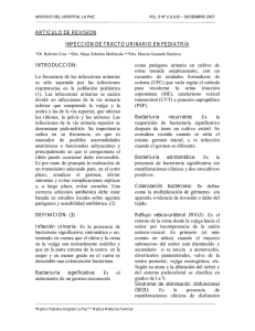 ARTICULO DE REVISION INFECCIÓN DE TRACTO URINARIO EN