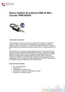 medidor de potencia USB de Mini-Circuits PWR-8GHS+