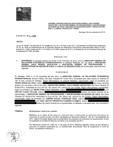 Santiago, 30 de noviembre de 2012. EXENTAN° J - 1330
