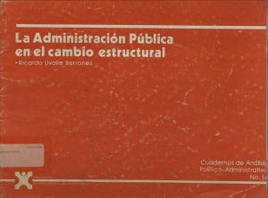 LA ADMINISTRACION PUBLICA EN EL CAMBIO