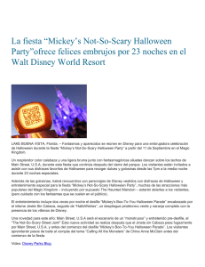 La fiesta “Mickey`s Not-So-Scary Halloween Party”