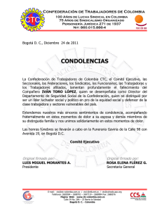 Bogotá D - CTC Confederación de Trabajadores de Colombia