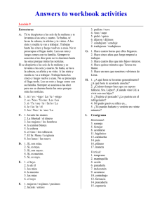 Answers to workbook activities