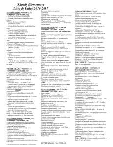 Gray Elementary Lista de Útiles 2008-2009