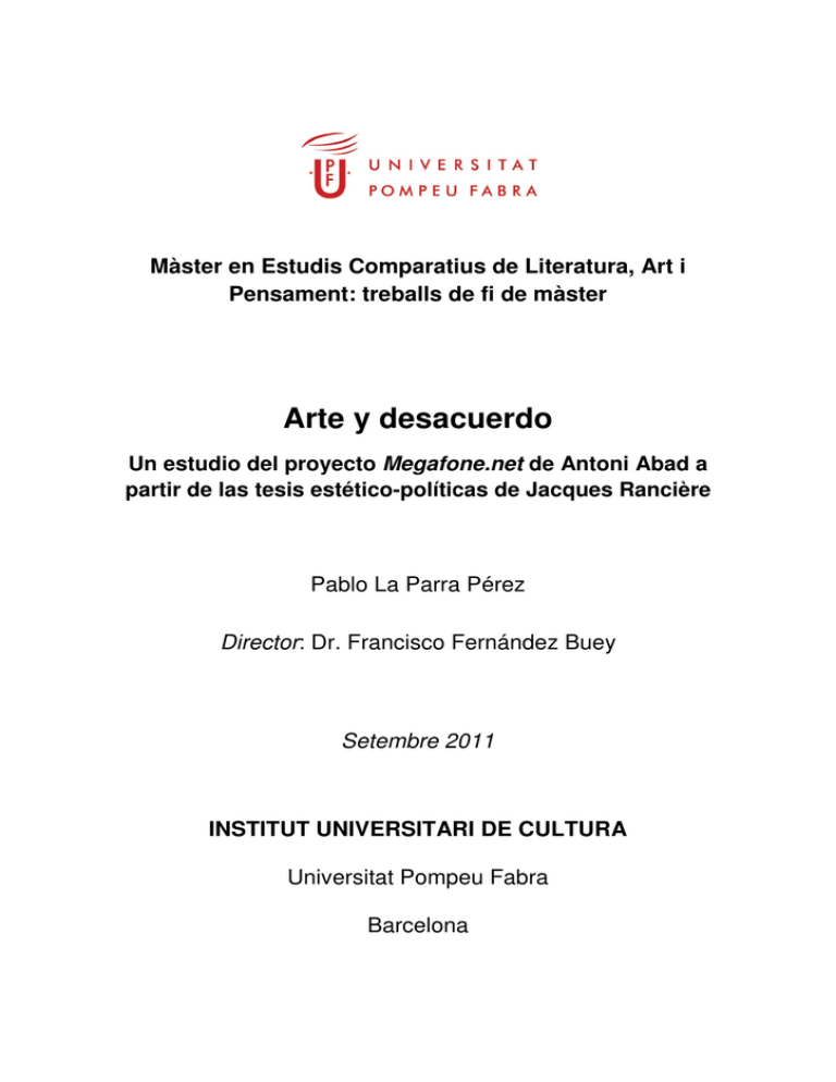 Arte Y Desacuerdo - E-Repositori UPF